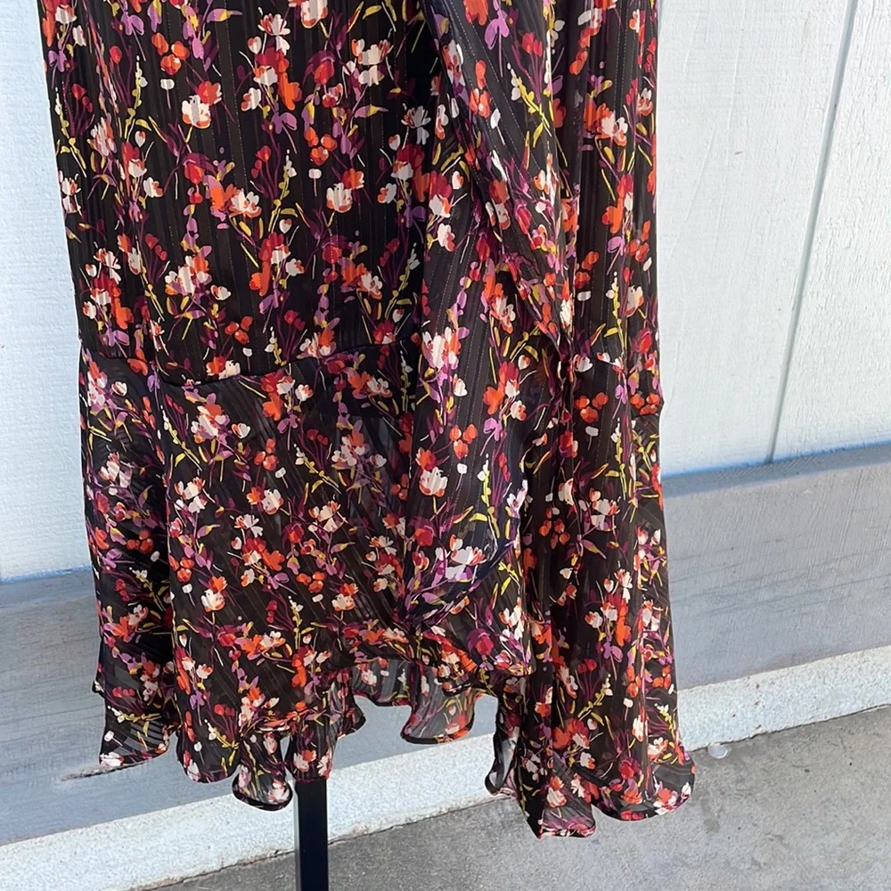 LANE BRYANT SHIMMERING FLORAL MAXI DRESS SIZE 20 - Picture 7 of 13